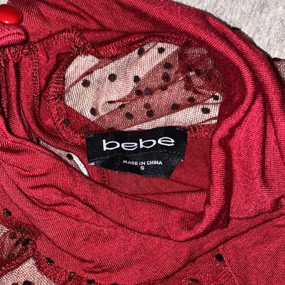 BEBE Red Valentine Blouse - Picture 5 of 5